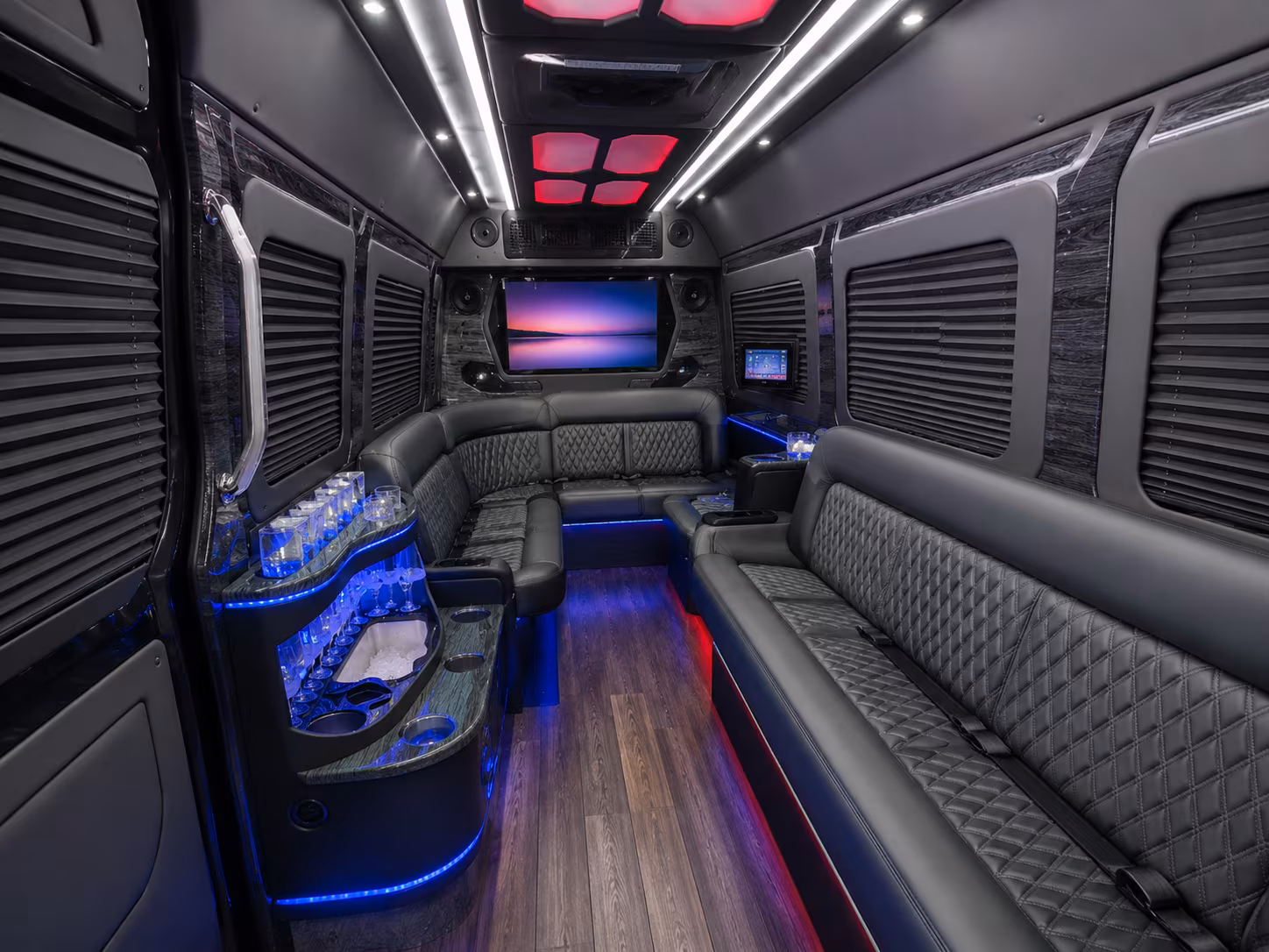 jacksonville 40 passenger party bus inside
